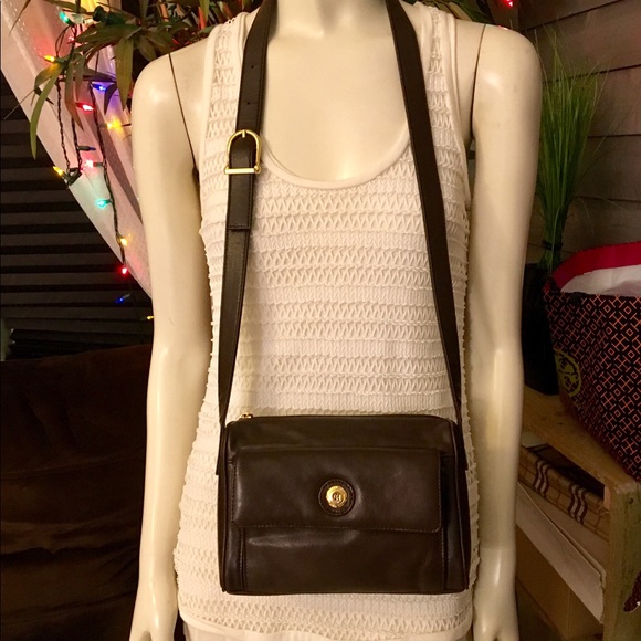 Carolina Herrera Handbags - Carolina Herrera Brown Calfskin Crossbody Bag